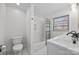 Bathroom with double vanity and subway tile at 955 Goodnight Rd, Salisbury, NC 28147