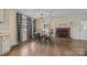 Bright dining area with fireplace and wood flooring at 955 Goodnight Rd, Salisbury, NC 28147