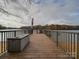 View of a private dock with a bench and boat access on a waterfront property at 1140 Inlet Pointe Rd, Salisbury, NC 28146