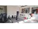 Garage gym with weight bench, free weights, and punching bag at 2353 Abundance Ln, Waxhaw, NC 28173
