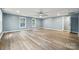 Expansive bonus room featuring luxury vinyl plank flooring, a ceiling fan, and recessed lighting at 357 Triple Ponds Ct, Clover, SC 29710