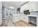 Bright kitchen featuring white cabinets, modern countertops, backsplash, and flooring at 357 Triple Ponds Ct, Clover, SC 29710