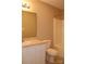Well-lit bathroom with a vanity, toilet, and combination shower and tub at 194 E Jay Dr # 3, Taylorsville, NC 28681