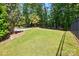 Manicured backyard with lush lawn at 16515 Governors Club Ct, Charlotte, NC 28278