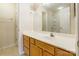 Bathroom featuring a long vanity with drawers, a sink, mirror, and shower/tub combo at 1305 Penny Oaks Cv, Rock Hill, SC 29732