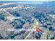 Stunning aerial view of the property's location near Gaston Country Club and Gaston Municipal Airport at 3513 Country Club Dr, Gastonia, NC 28056