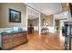 Spacious foyer with hardwood floors, wainscoting and views into the dining and living rooms at 3513 Country Club Dr, Gastonia, NC 28056