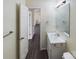 Bathroom with single vanity and access to hallway at 2061 Gary Ln, Hickory, NC 28602