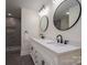 Bathroom with double vanity, quartz countertop, and large mirrors at 1402 Springdale Park Dr, Lincolnton, NC 28092