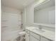 Clean bathroom featuring white vanity and a shower-tub combo at 1603 Croydon St, Indian Land, SC 29707