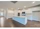 Modern kitchen with white cabinetry, quartz countertops, and a center island at 1603 Croydon St, Indian Land, SC 29707