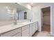 Bathroom with double vanity, quartz countertop, and walk-in closet at 2470 Trollinger Dr, Catawba, NC 28609