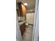 Updated bathroom with granite vanity and a new shower curtain at 433 Pamela St, Gastonia, NC 28054