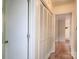 Hardwood floor hallway with built-in storage at 5315 Ruth Dr, Charlotte, NC 28215