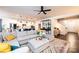 Open-concept living area with modern decor and seamless flow to the kitchen at 7669 Tanglewood Way, Denver, NC 28037