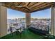 Spacious balcony furnished with seating and views of the harbor at 18631 Vineyard Point Ln, Cornelius, NC 28031