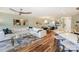 Open floor plan with living, dining, and kitchen areas, perfect for modern living and entertaining guests at 18631 Vineyard Point Ln, Cornelius, NC 28031