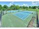 Aerial view of pristine tennis courts surrounded by lush greenery and manicured landscaping at 18631 Vineyard Point Ln, Cornelius, NC 28031