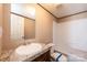 Bathroom featuring granite-look counter, neutral walls, and a white shower and tub at 3553 33Rd Street Ne Dr, Hickory, NC 28601