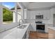 Kitchen featuring stainless steel appliances, white subway tile backsplash, and bright window at 5037 Faith Rd, Salisbury, NC 28146