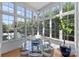 Breakfast nook with a glass table and stunning pool view at 2408 Westfield Rd, Charlotte, NC 28207