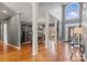 Spacious dining area with hardwood flooring and large windows at 2425 Birdie Ne Ln, Conover, NC 28613