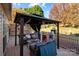 Relaxing gazebo with seating area on deck at 16039 Lavenham Rd, Huntersville, NC 28078