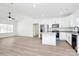 Open kitchen with stainless steel appliances, granite countertops, and views of living area at 872 Old Mocksville Rd # 1, Statesville, NC 28625
