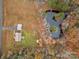 A breathtaking aerial view of a serene property with a lush pond at 170 Stillwater Rd, Richfield, NC 28137