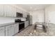 Kitchen showcasing granite countertops, stainless steel appliances, and stylish gray cabinetry at 3033 Eastcott Ave, Monroe, NC 28110