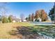 Large backyard with some snow and fall leaves at 678 Wagner St, Troutman, NC 28166