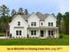 Beautiful white two-story home with black trim, lush lawn, and inviting front porch at 1875 Rock Hill Church Rd # 4, Matthews, NC 28104