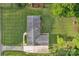 Bird's eye view of the home's roof, driveway, and manicured lawn showcasing its curb appeal at 216 Delview Dr, Cherryville, NC 28021