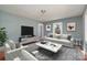 Bright living room with stylish decor, hardwood floors, light blue walls, and comfortable seating at 2630 Druid Hills Way, Charlotte, NC 28206