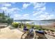 Lakefront backyard with patio and fire pit at 112 Sisters Cove Ct, Mooresville, NC 28117