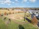 Aerial view of a community with a large grassy area at 112 Sisters Cove Ct, Mooresville, NC 28117