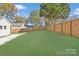 A spacious backyard is enclosed by a tall, wooden privacy fence at 287 Young Sw Ave, Concord, NC 28025