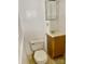 Small bathroom with toilet and sink at 2040 Ne 25Th Street Dr, Hickory, NC 28601