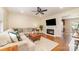 Spacious living room featuring a fireplace and hardwood floors at 3600 Parkwood School Rd, Monroe, NC 28112