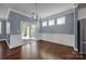 Bright dining room with hardwood floors and sliding glass doors leading to a patio at 3657 Norman View Dr, Sherrills Ford, NC 28673