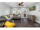 Spacious basement living area with sectional sofa and hardwood floors at 404 Yorkfield Dr, Shelby, NC 28150