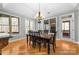 Bright dining room with hardwood floors and access to the deck at 404 Yorkfield Dr, Shelby, NC 28150