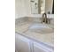 Bathroom vanity with quartz countertop at 6130 Heathstone Ln, Charlotte, NC 28210