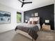 Stylish bedroom with modern decor, a comfortable bed, and ample natural light at 116 Hunt Camp Trl # 11, Davidson, NC 28036