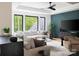 Comfortable and inviting living room with large windows and stylish decor at 116 Hunt Camp Trl # 11, Davidson, NC 28036