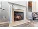 Gas fireplace with a white mantel and a beige hearth at 3116 S Legacy Park Blvd, Fort Mill, SC 29707