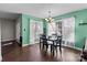 Dining area with wood table and chairs, near entryway at 697 Maple Ridge Cir, Salisbury, NC 28147