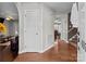 Bright entryway with hardwood floors and view into living room at 697 Maple Ridge Cir, Salisbury, NC 28147