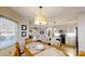 Kitchen with adjacent dining area and hardwood floors at 104 Woodvale Cir, Lincolnton, NC 28092