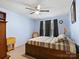 Comfortable bedroom with a queen bed and ceiling fan at 2430 Lazy Oak Dr, Lancaster, SC 29720